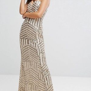 TFNC Sequin maxi dress